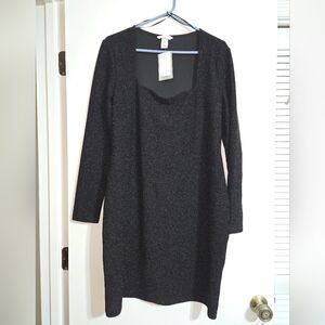 H&M | Dresses | Hm Gold Long Sleeve Sequin Dress | Poshmark